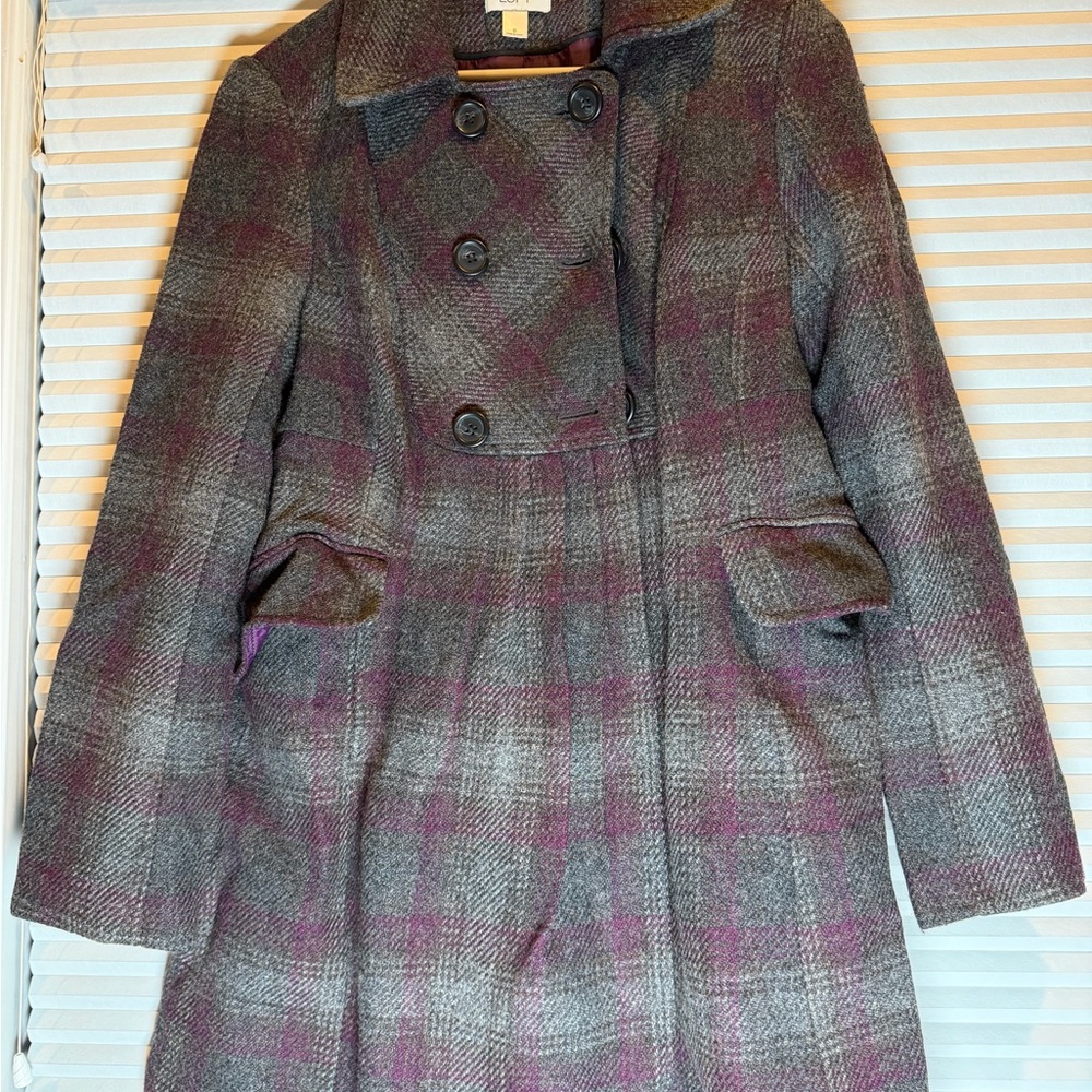 LOFT Plaid Double-Breasted Women's Coat